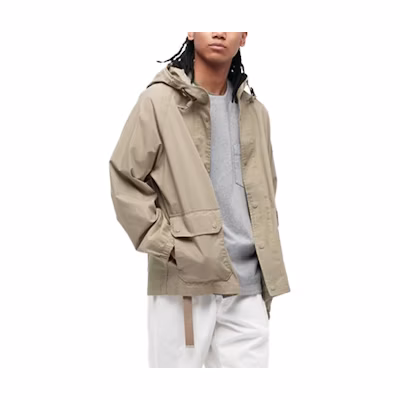 UNIQLO SS22 Casual Solid Color Oversized Hoodie Jacket Unisex Light Khaki 449610-33