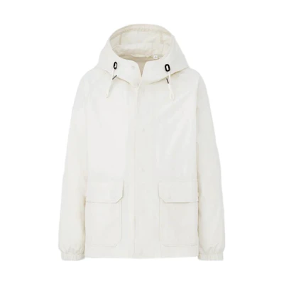 UNIQLO SS22 Minimalist White Hoodie Jacket Unisex Casual Couple Style 449610-01