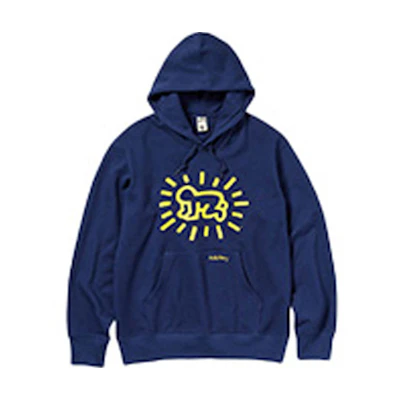 UNIQLO SS22 Printed Hoodie Pullover Navy - Unisex Long Sleeve 450778-00