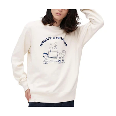 UNIQLO SS22 Solid Color Printed Sweatshirt Unisex - White 450781-01