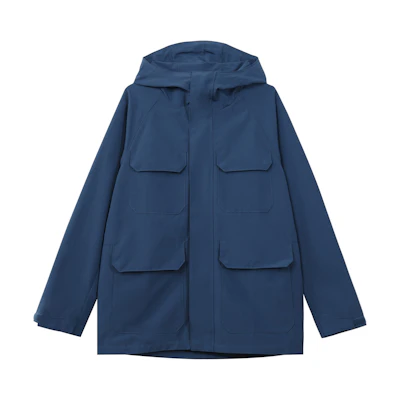 UNIQLO SS23 Blue Hooded Jacket Windproof Waterproof UV-resistant Coat 453848-67