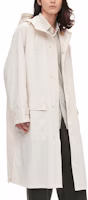 UNIQLO SS23 Light Beige Minimalist Hooded Button-Up Coat Unisex 449893-30 UNIQLO SS23 Light Beige Minimalist Hooded Button-Up Coat Unisex 449893-30