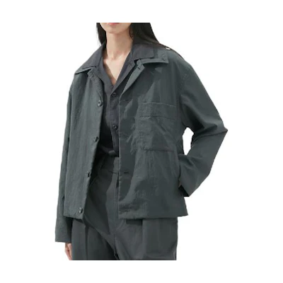 UNIQLO SS23 Nylon Workwear Shirt Jacket Unisex - Dark Gray 458032-08
