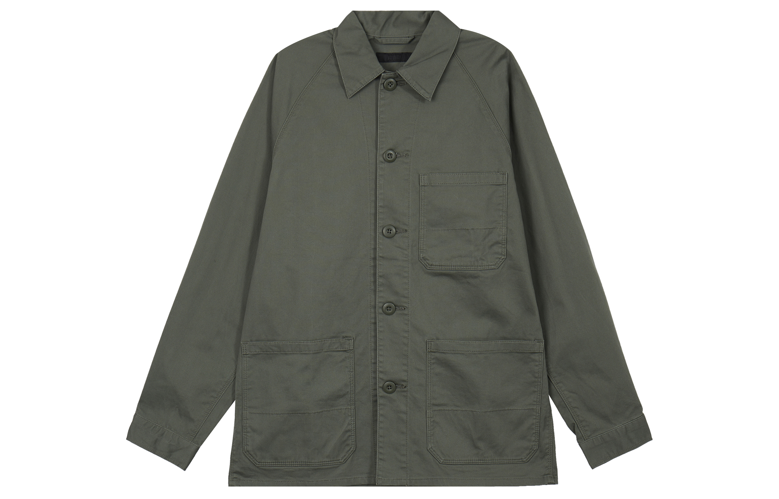 UNIQLO SS23 Olive Casual Jacket Unisex, Solid Color with Single Button Design 458182-56