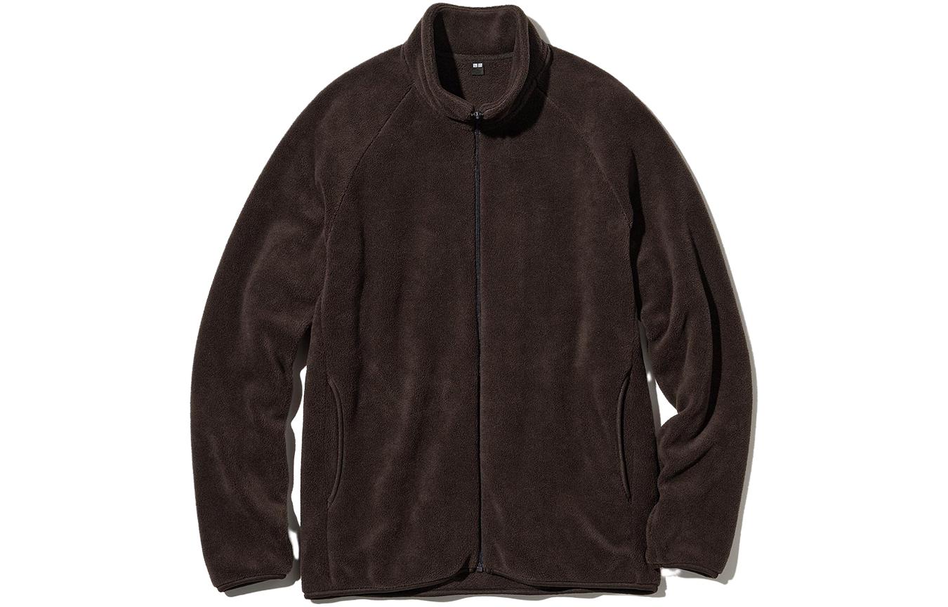 UNIQLO SS23 Unisex Brown-Black Zip-Up High-Collar Jacket 450195-39