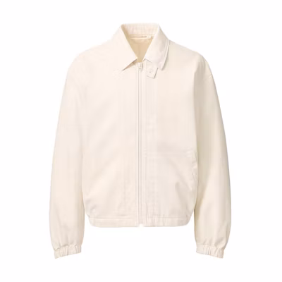 UNIQLO SS24 U Collection White Zip-Up Collar Loose Fit Jacket 467023-01
