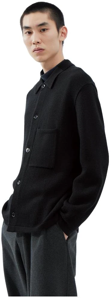 uniqlo-u-fw-23-unisex-black-knit-oversized-jacket-shirt-462921-09