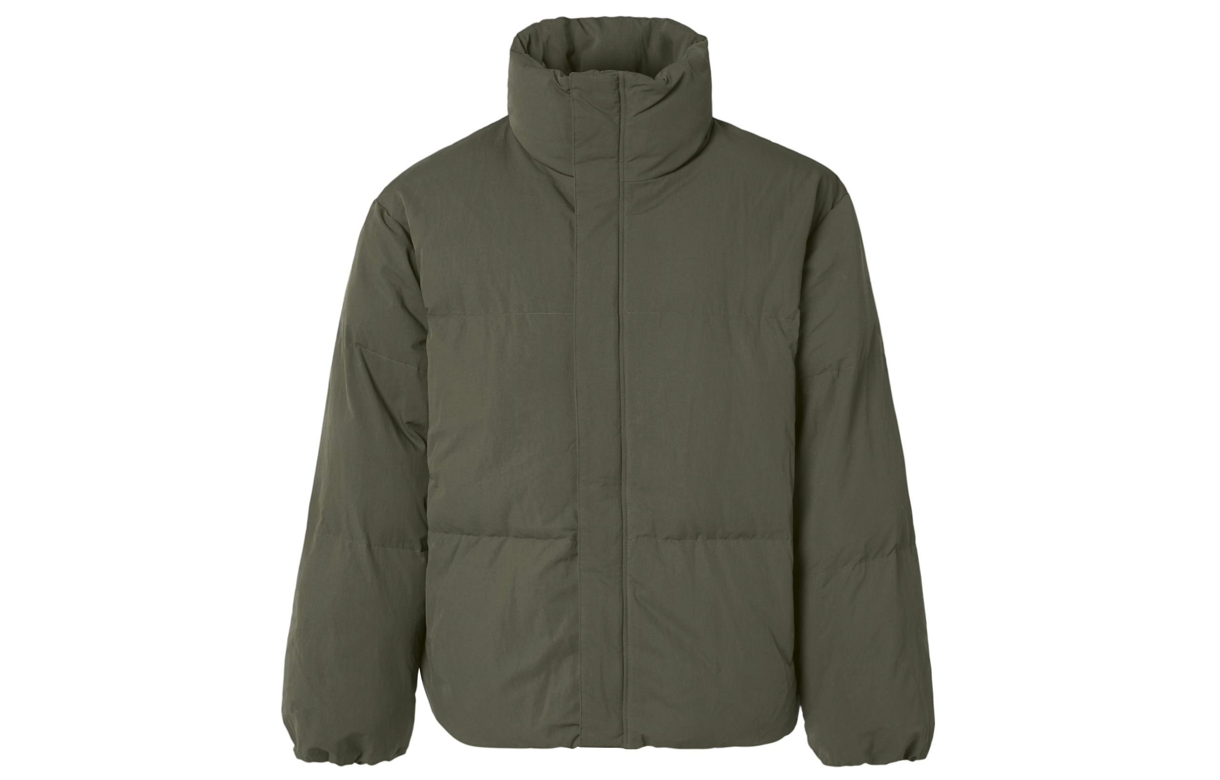 UNIQLO U FW23 Unisex Plain Padded Jacket - Dark Olive Green. 462851-57