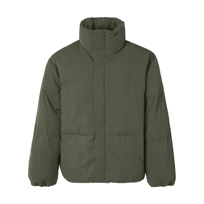 UNIQLO U FW23 Unisex Plain Padded Jacket - Dark Olive Green. 462851-57