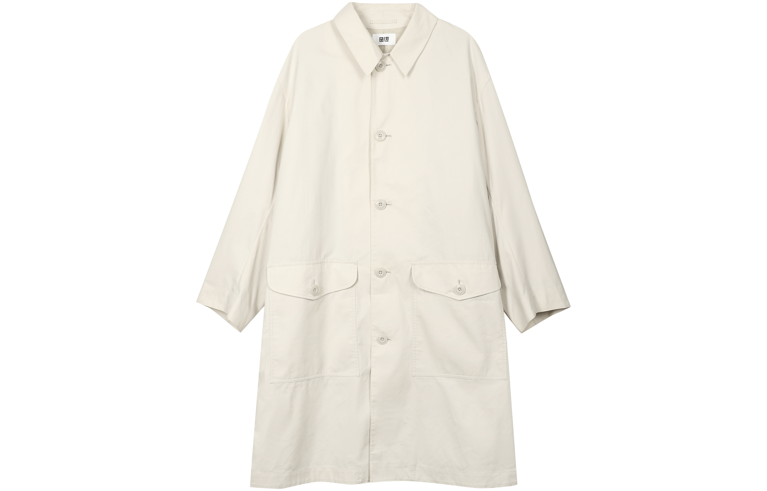 UNIQLO U Series Light Beige Mid-Length Single-Breasted Trench Coat 457988-30