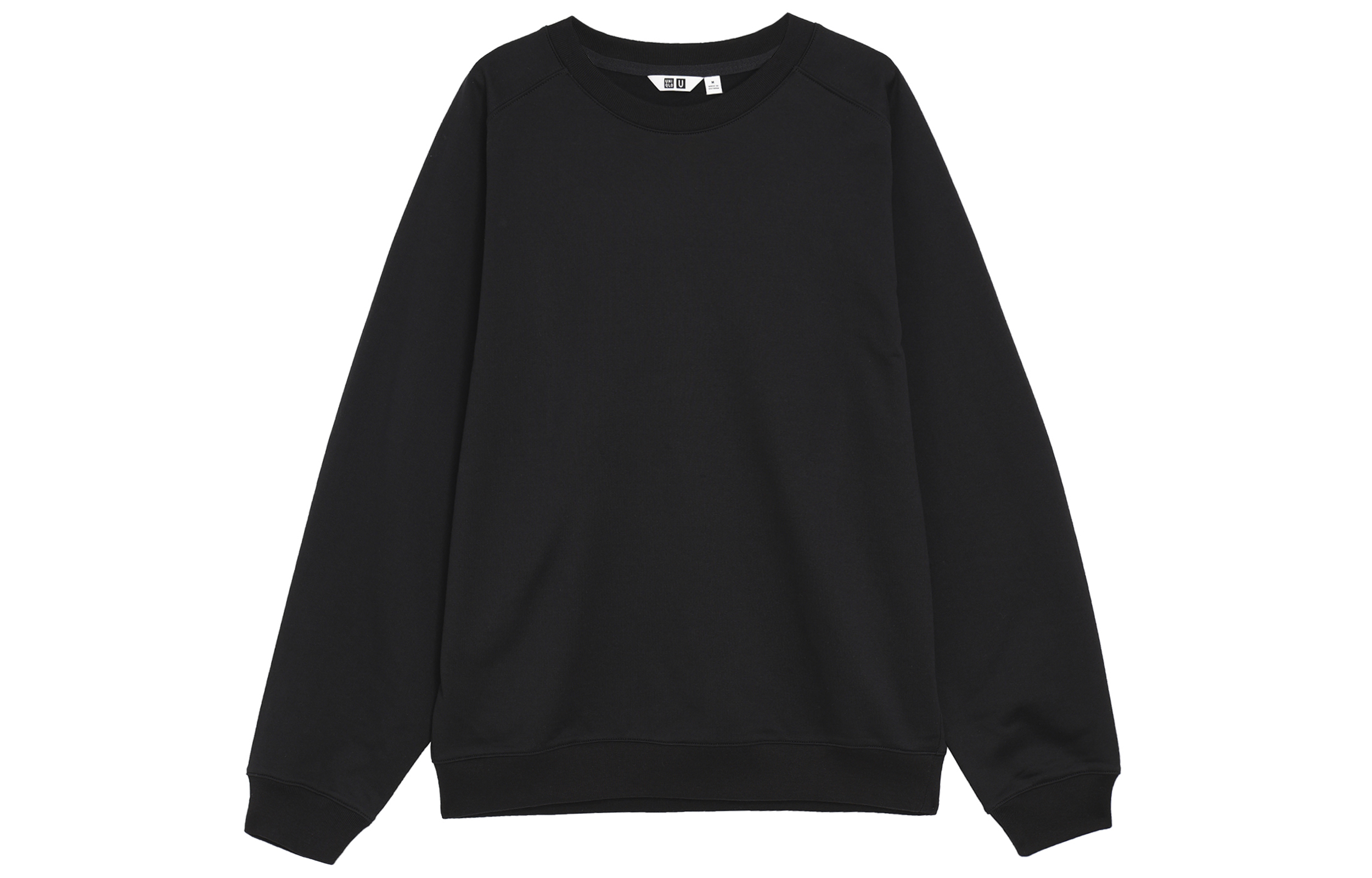 UNIQLO U Series SS23 Black Crewneck Casual Long-Sleeve Sweatshirt 456971-09