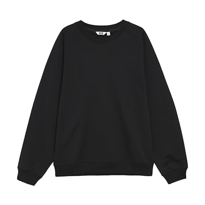 UNIQLO U Series SS23 Black Crewneck Casual Long-Sleeve Sweatshirt 456971-09