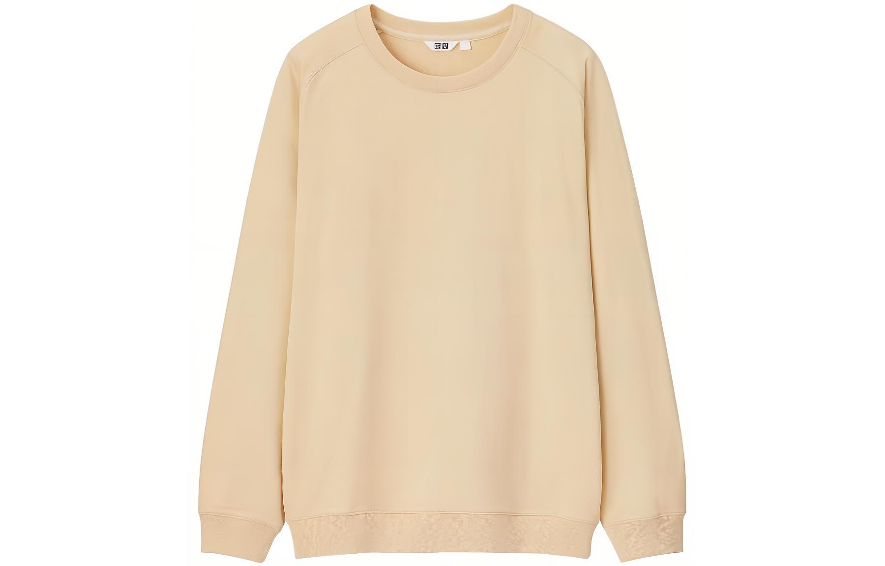 UNIQLO U Series SS23 Solid Crewneck Long Sleeve Sweatshirt Cream 456971-40