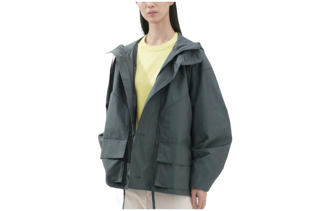 UNIQLO U Series Unisex Solid Color Hooded Jacket with Large Pockets 458031-08