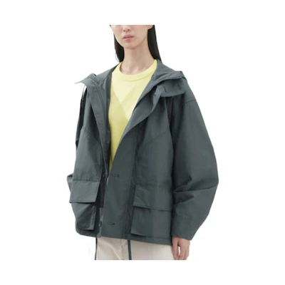 UNIQLO U Series Unisex Solid Color Hooded Jacket with Large Pockets 458031-08
