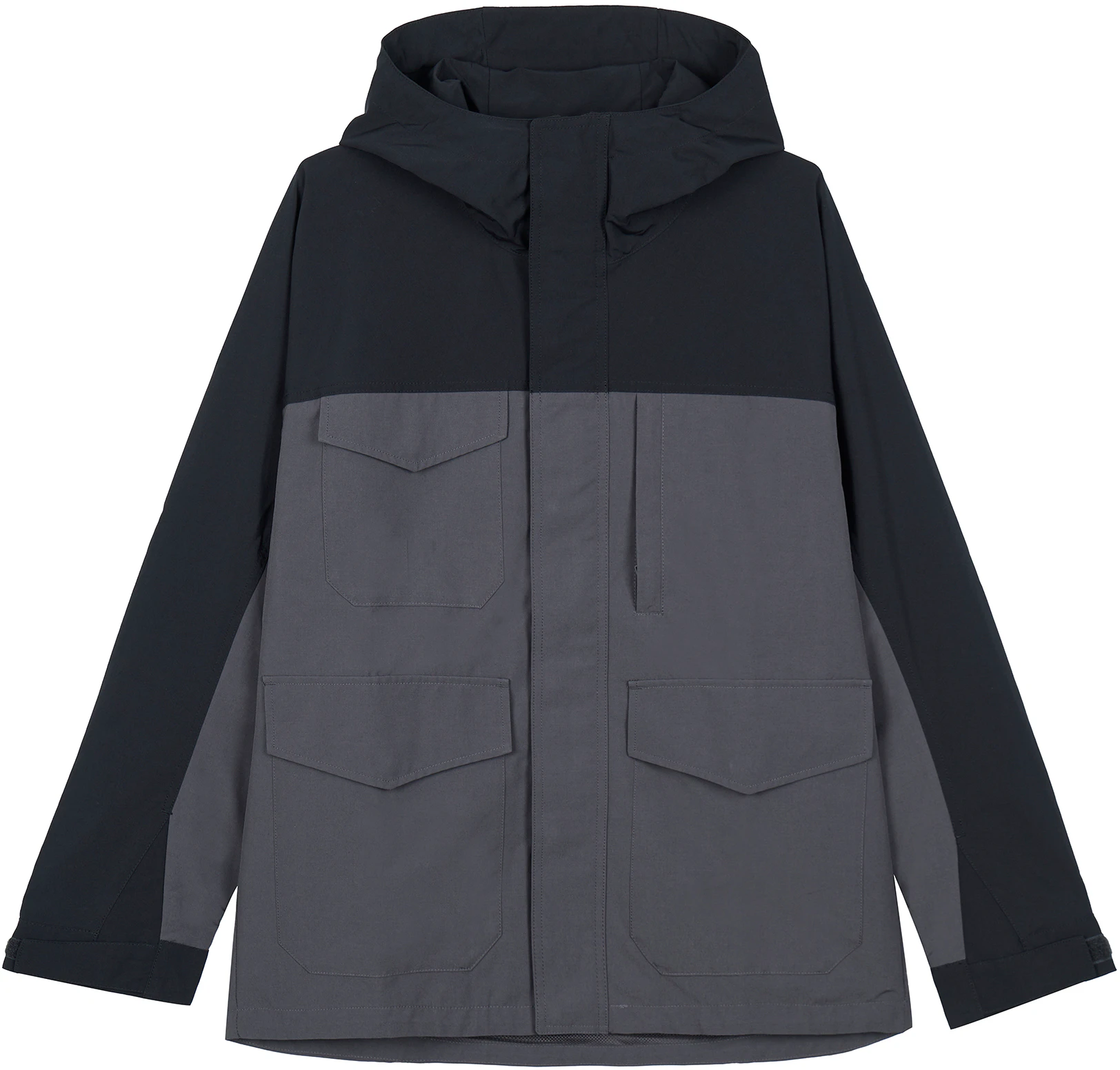 uniqlo-unisex-contrast-panel-zip-hoodie-jacket-black-451285-09