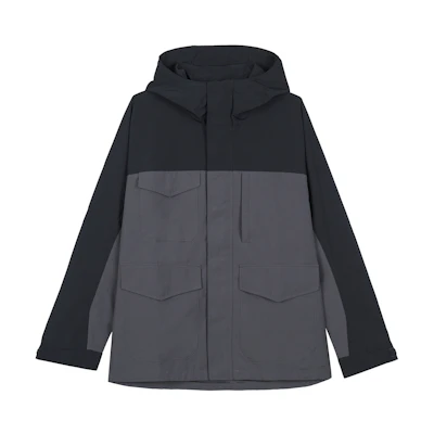 UNIQLO Unisex Contrast Panel Zip Hoodie Jacket Black 451285-09