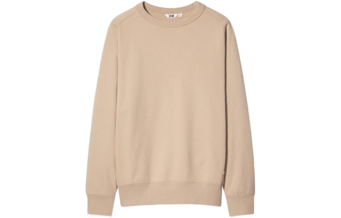 UNIQLO Unisex Loose Fit Crewneck Sweatshirt Khaki Color 437316-31