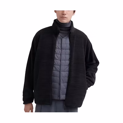 UNIQLO Unisex Plain Stand Collar Jacket Deep Gray 464242-08