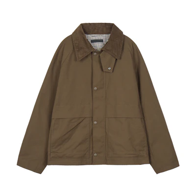 UNIQLO Unisex Solid Color Loose Fit Zip-Up Raglan Jacket Brown 459592-37
