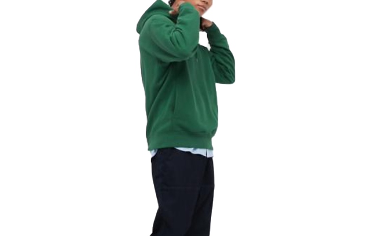 UNIQLO Unisex Solid Pullover Sweatshirt Mint Green Casual Couple Wear 444967-55