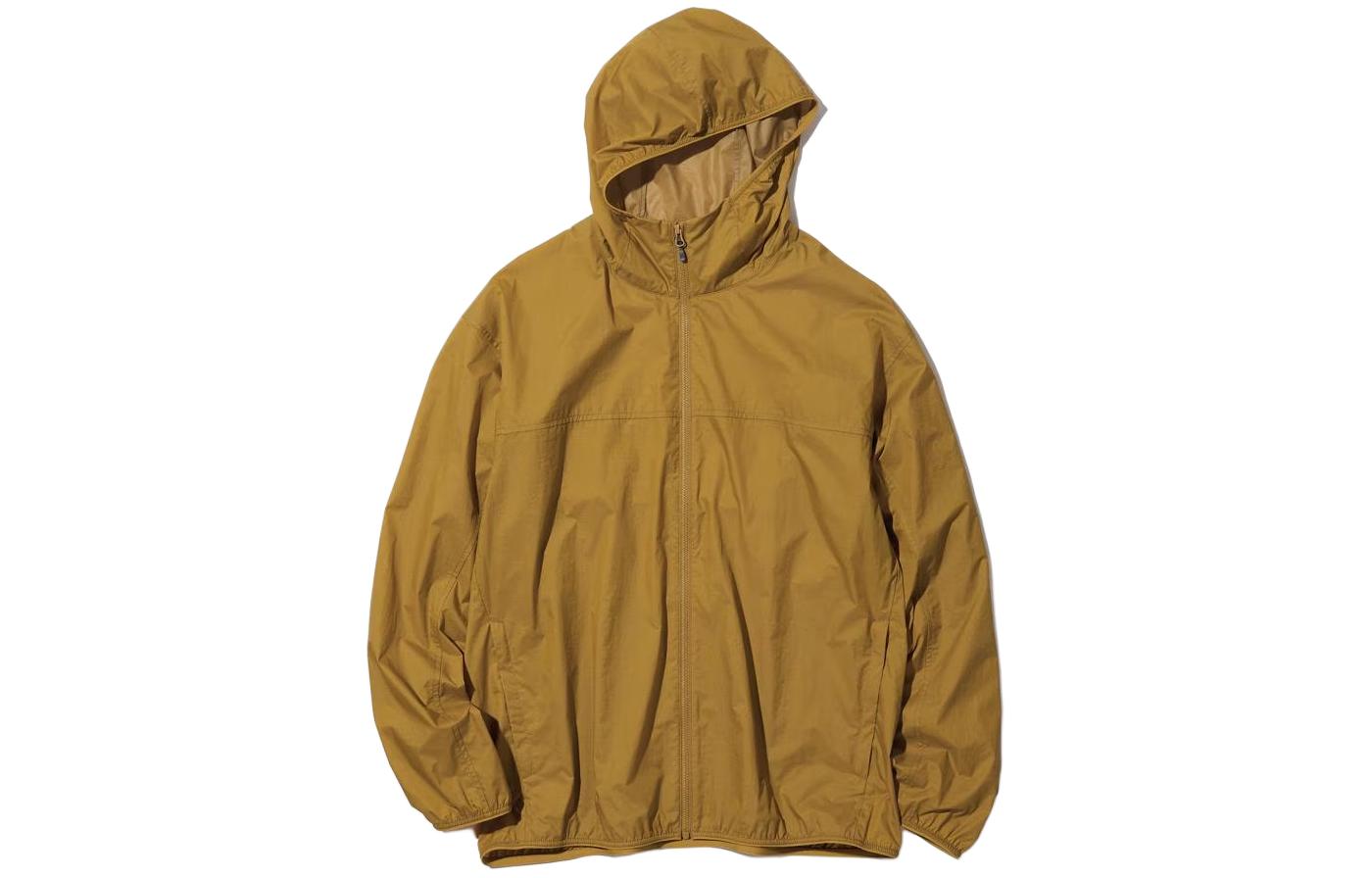 UNIQLO UV Protection Yellow Zip-Up Hoodie Jacket 459585-42