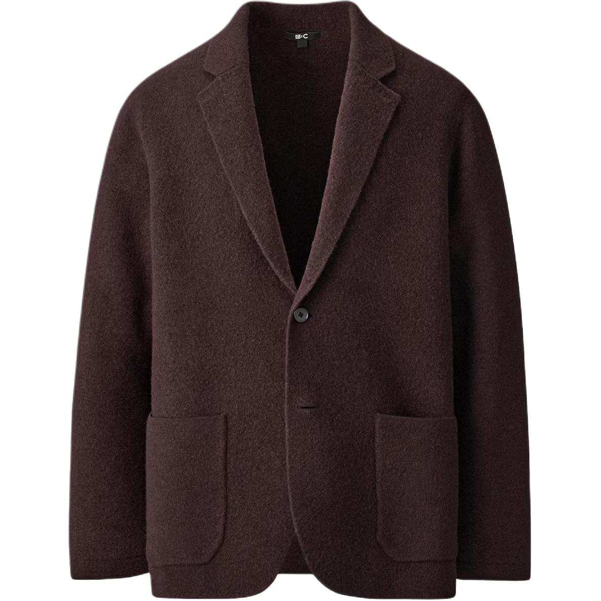 UNIQLO Clare Waight Keller C: FW24 Brown Knit Button-Up Jacket Mens 471709-38