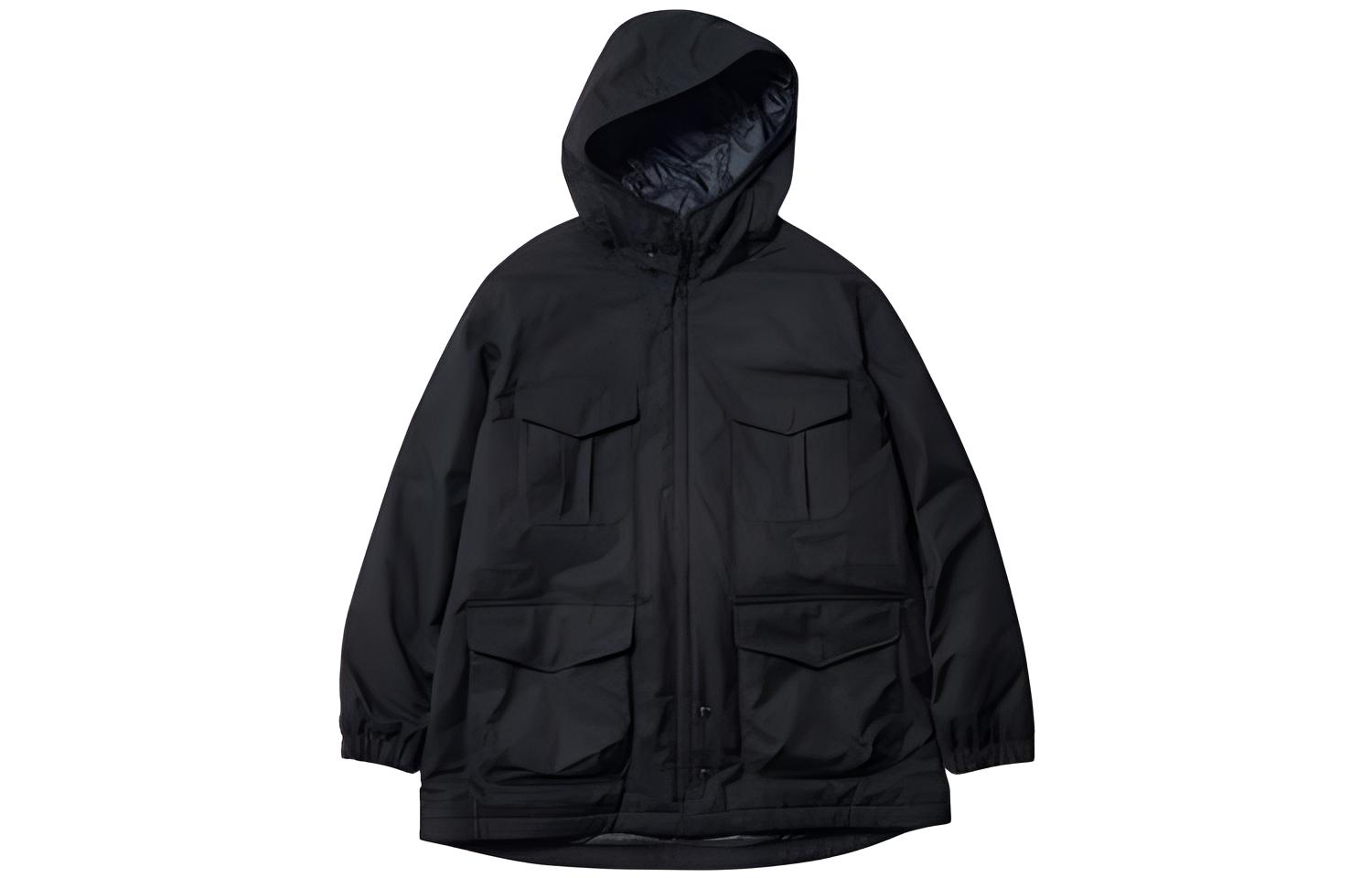 UNIQLO x Engineered Garments FW23 Black Heattech Padded Long Jacket Unisex 467596-09
