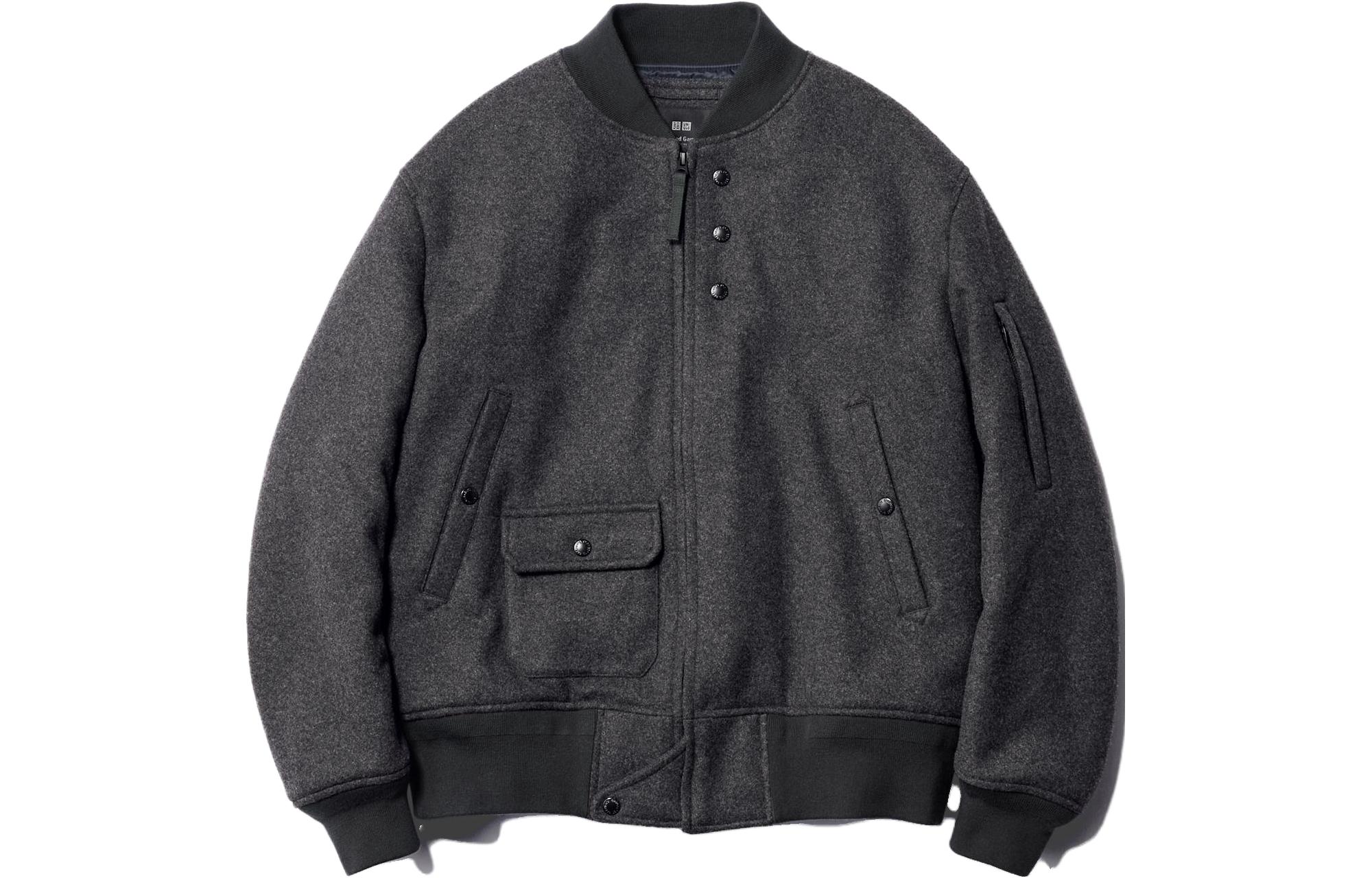 UNIQLO Engineered Garments Wool Ribbed Collar Utility Bomber Jacket Unisex 467597-08