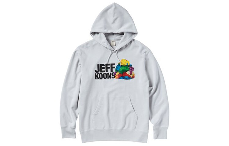 UNIQLO Jeff Koons Graphic Hoodie Gray Unisex Logo Casualwear 443822-02