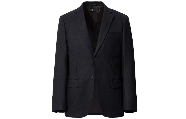 UNIQLO x Jil Sander  Black Minimalist Wool Blazer Jacket Collaboration 436074-09