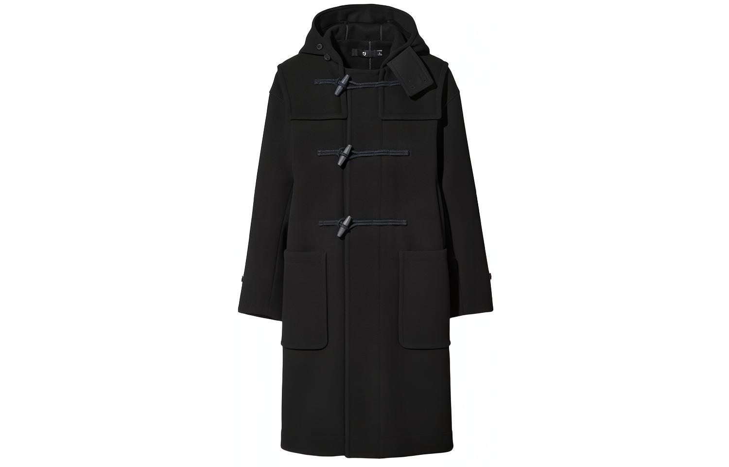 UNIQLO x Jil Sander +J Collaboration  Black Duffle Coat. 446358-09