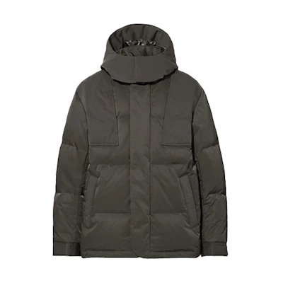 UNIQLO JIL SANDER +J Collaboration Men’s Oversized Hooded Down Jacket Olive Green 445767-56