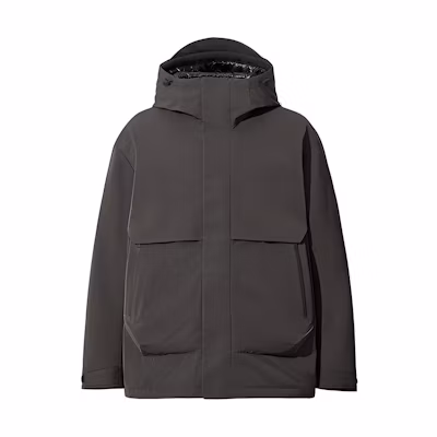 UNIQLO Jil Sander Winter Down Jacket Deep Gray - High-Performance Hooded Coat 436104-08