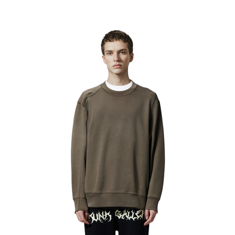 Details for UNIQLO x Jil Sander 棕色圓領長袖衛衣 445160-38