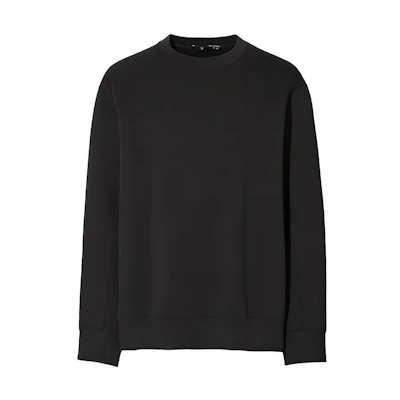 UNIQLO Jil Sander Minimalist Black Crewneck Long-Sleeve Sweatshirt 445160-09