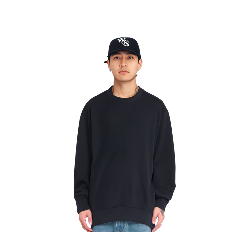 Purchase UNIQLO x Jil Sander 極簡黑色長袖圓領衛衣 445160-09