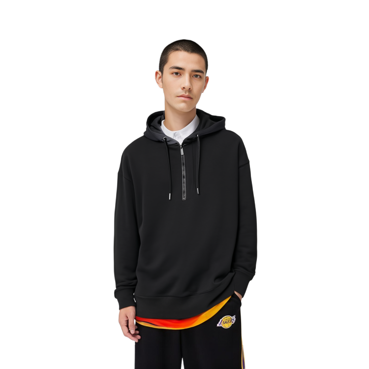 Details for UNIQLO x Jil Sander 極簡主義黑色半拉鍊套頭運動長袖 445156-09