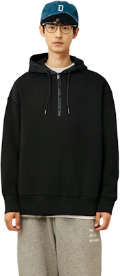 UNIQLO x Jil Sander 極簡主義黑色半拉鍊套頭運動長袖 445156-09 Cheap UNIQLO x Jil Sander 極簡主義黑色半拉鍊套頭運動長袖 445156-09