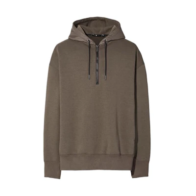 UNIQLO Jil Sander Olive Green Half-Zip Pullover Hoodie 445156-56