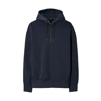 UNIQLO JIL SANDER Solid Pullover Long Sleeve Sweatshirt - Indigo Blue 445156-69