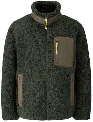 UNIQLO x JW Anderson 防風羊羔絨拼接外套 深綠色 421643-58 Order UNIQLO x JW Anderson 防風羊羔絨拼接外套 深綠色 421643-58