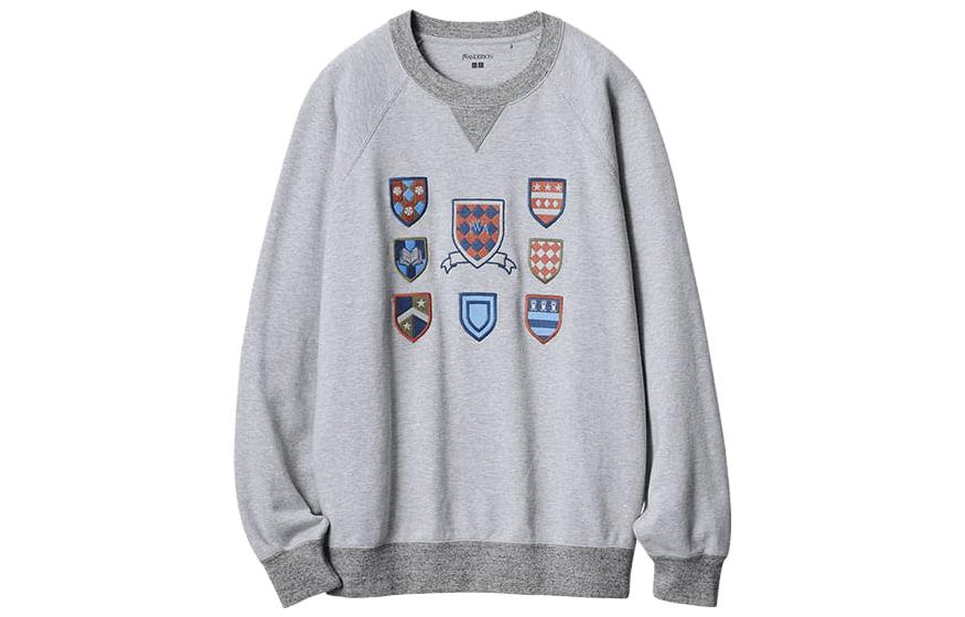 UNIQLO x JW Anderson FW23 Gray Crewneck Oversized Sweatshirt 462934-03