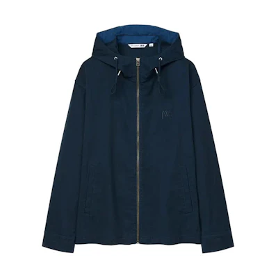 UNIQLO JW Anderson Oversized Cotton Hooded Jacket Navy Blue 447358-69