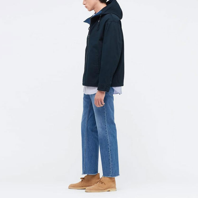 Purchase UNIQLO x JW Anderson Jaket Hoodie Oversized Cotton Biru Navy 447358-69