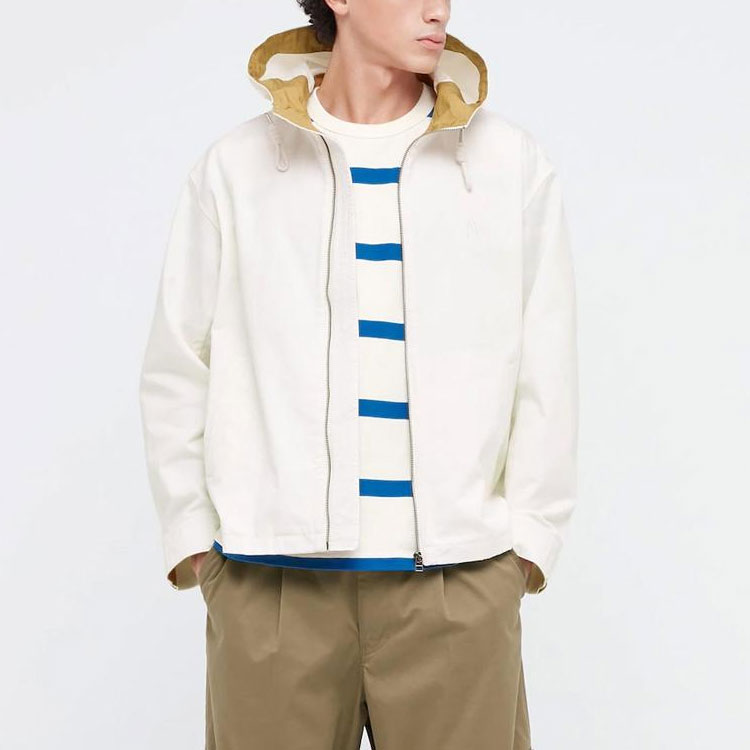 Shop Sudadera Chaqueta Oversize Blanca UNIQLO x JW Anderson de Algodón 447358-01