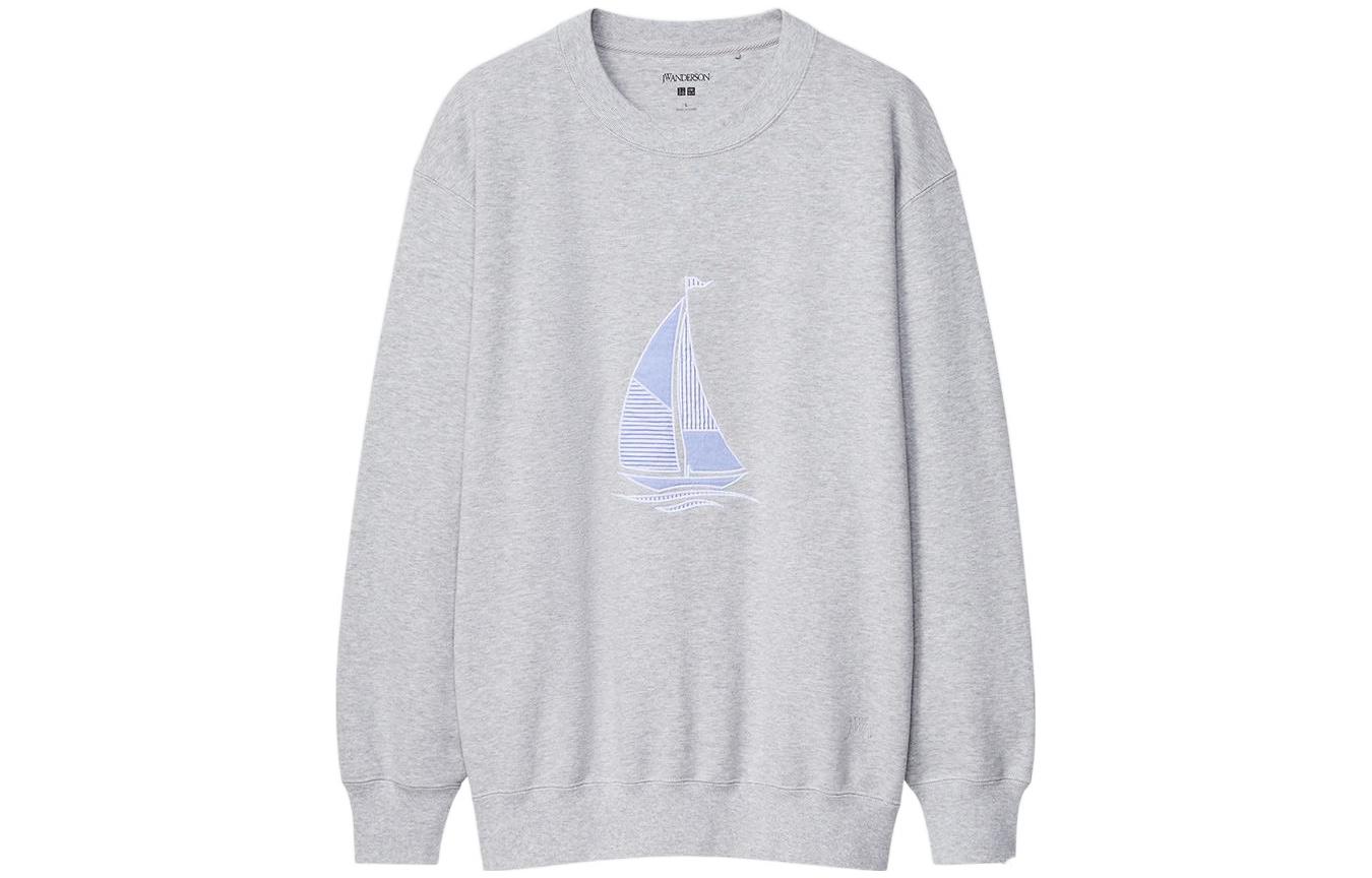UNIQLO JW Anderson Oversized Printed Sweatshirt Gray 449456-05