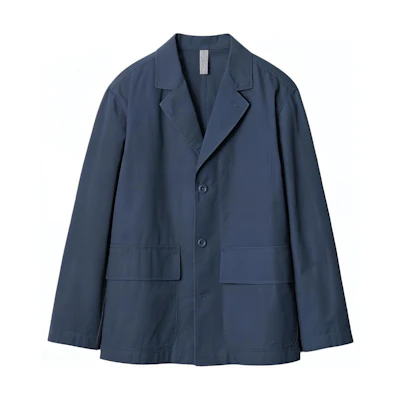 UNIQLO JW Anderson SS24 Embossed Button-Up Jacket Navy Blue - 467024-68
