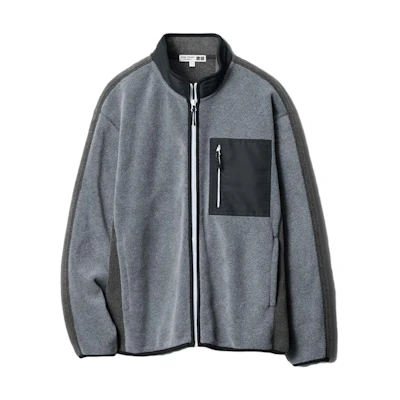UNIQLO JW Anderson Federer Fleece Zip-Up Jacket Deep Gray 465866-08