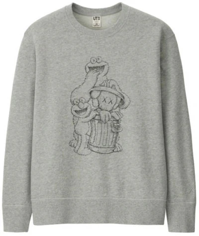 uniqlo-x-kaws-collaboration-crewneck-pullover-sweatshirt-gray-416114-03